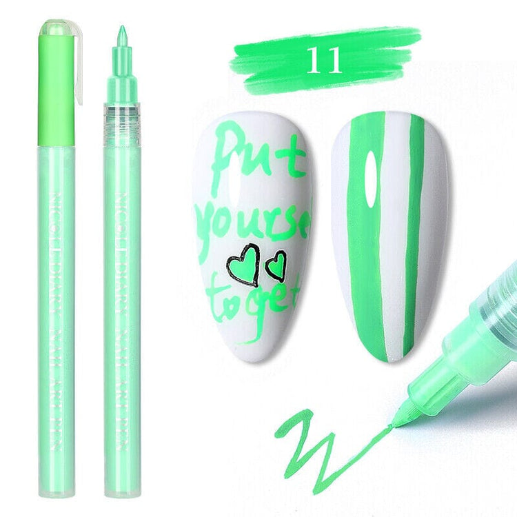 Nail Painting Pen NICOLE DIARY11 (Neon Green)