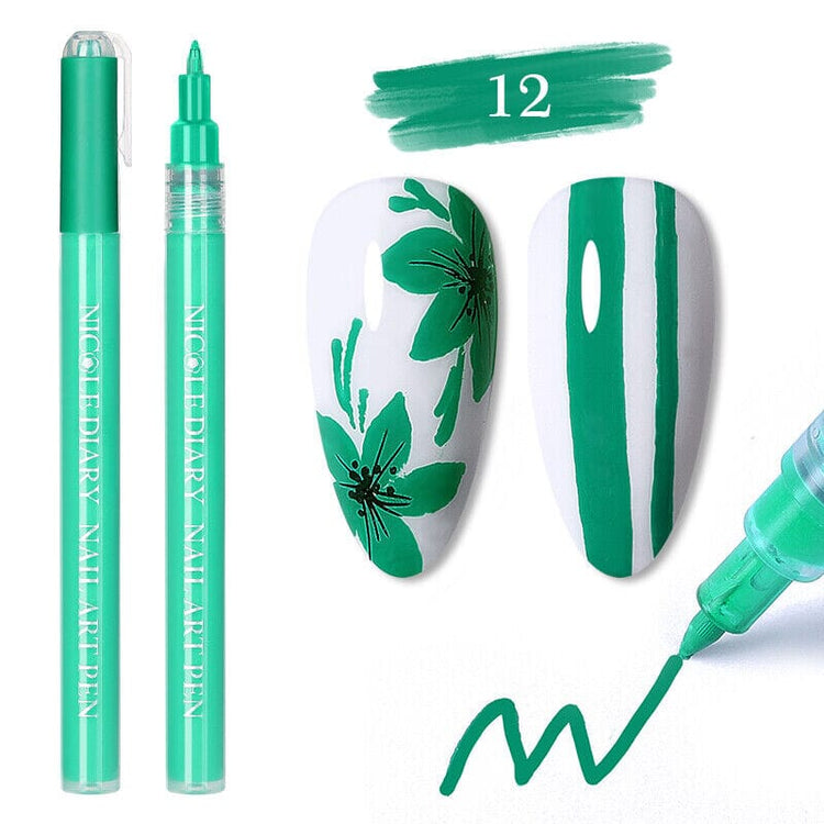 Nail Painting Pen NICOLE DIARY12 (Green)