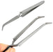 NSI Australia Nail Pinching Tweezers—stainless steel curved, self-closing tool for C-curve shaping and gem placement