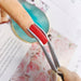 Nail Success Australia stainless steel nail pinching tweezers shaping a red acrylic nail with curved precision tips for refining C-curves and sidewalls