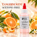 NSI Australia tangerine scent acetone-free nail polish remover, 120ml bottle with oranges