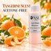 NSI Australia tangerine scent acetone-free nail polish remover, 250ml bottle with oranges