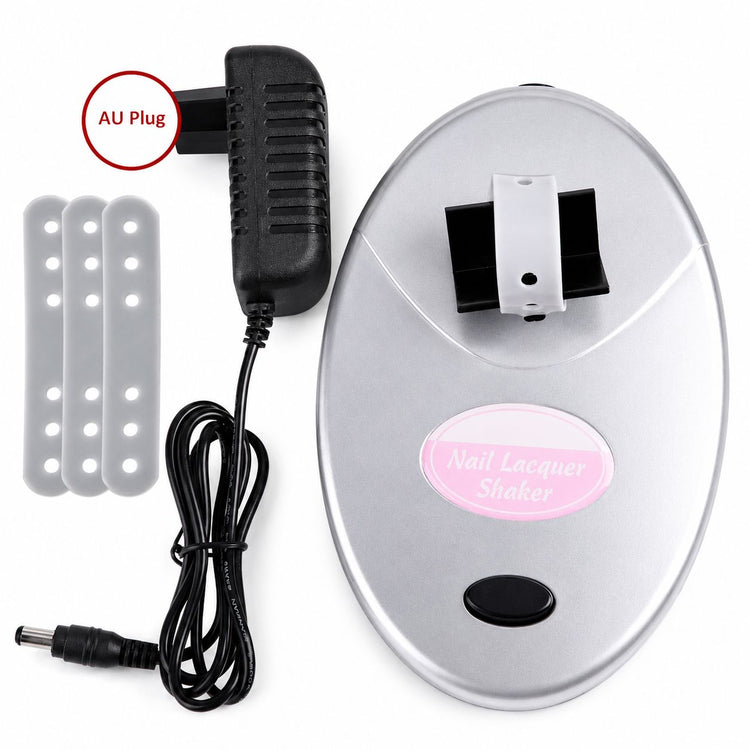 Nail Success Australia nail polish shaker and gel mixer with AU plug, power adaptor and adjustable bottle holder