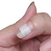 White nail protection sticker applied to natural nail for manicure and nail art protection, NSI Australia