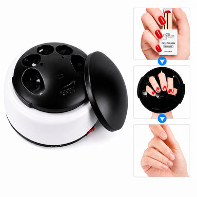 Nail Steamer Remover machine for soaking off gel polish with finger slots and step-by-step removal guide