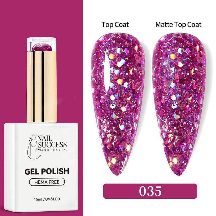 LED bottle with glossy & matte swatch tips
