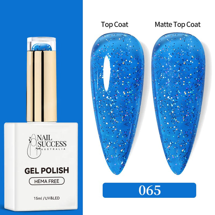LED bottle with glossy & matte nail swatches