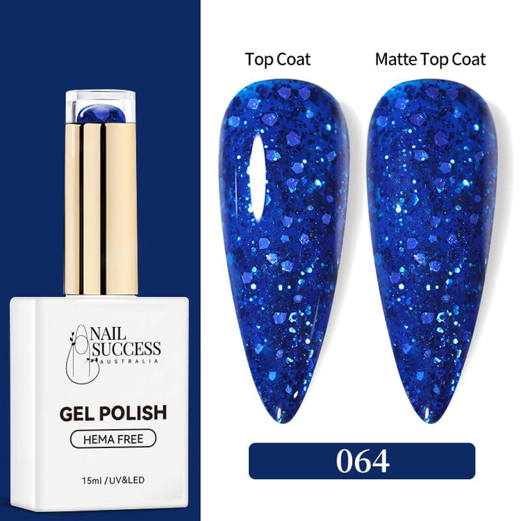 LED bottle with glossy & matte nail swatches