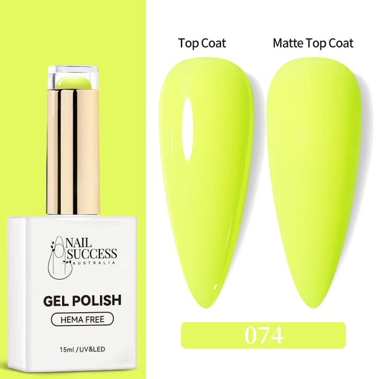 LED with glossy and matte nail swatches