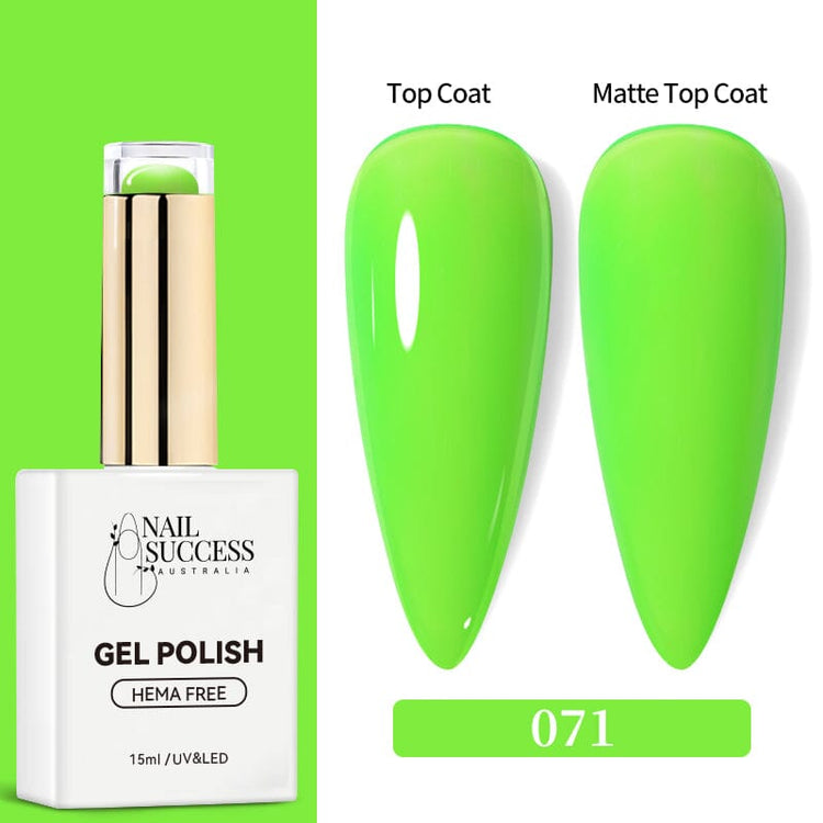 LED with glossy and matte nail swatches