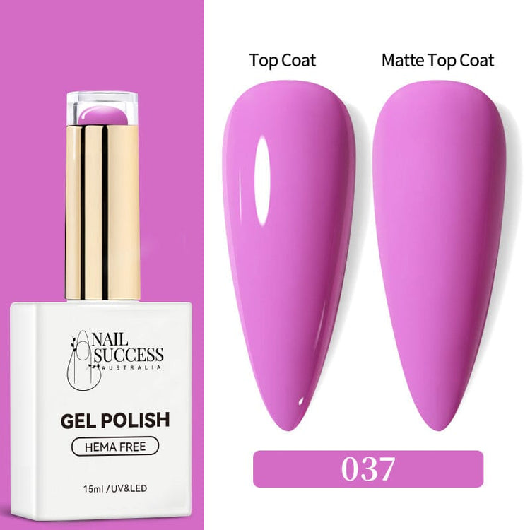 LED bottle with glossy & matte top-coat swatch tips