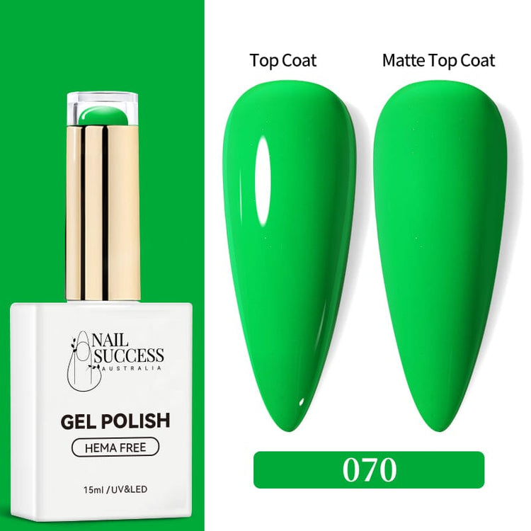 LED with glossy and matte nail swatches