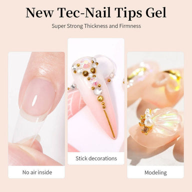 Born Pretty Nail Tips Gel uses, bubble free tip attachment, sticking decorations and modelling