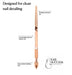 Rose gold dual-ended nail detailing tool with straight precision tip for manicure use