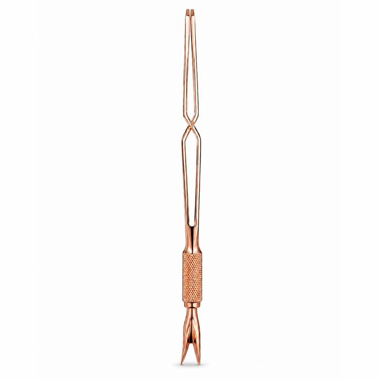 Rose gold multifunction nail tweezer tool for precise nail art and manicure application