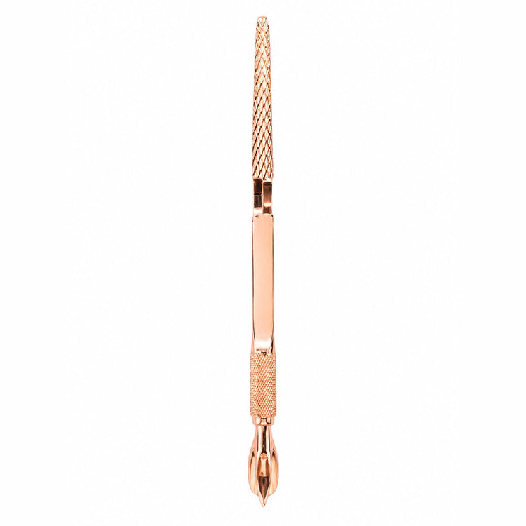 Rose gold multifunction nail tweezer with straight end for nail art and manicure application