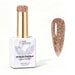 Nail Success Australia Nude Stardust reflective glitter gel polish bottle with glossy nude glitter nail colour swatch