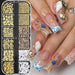 Ocean nail art decoration set with gold seashell charms, starfish, pearls, rhinestones and mermaid manicure sample