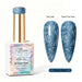 Nail Success Australia Aurora Pearl Gel in Ocean Steel, shown with glossy and matte blue grey pearl shimmer swatches for soak-off gel polish manicures