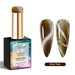 Olive Titan Diamond Cat Eye Gel Polish with olive brown magnetic shimmer swatches and glossy finish