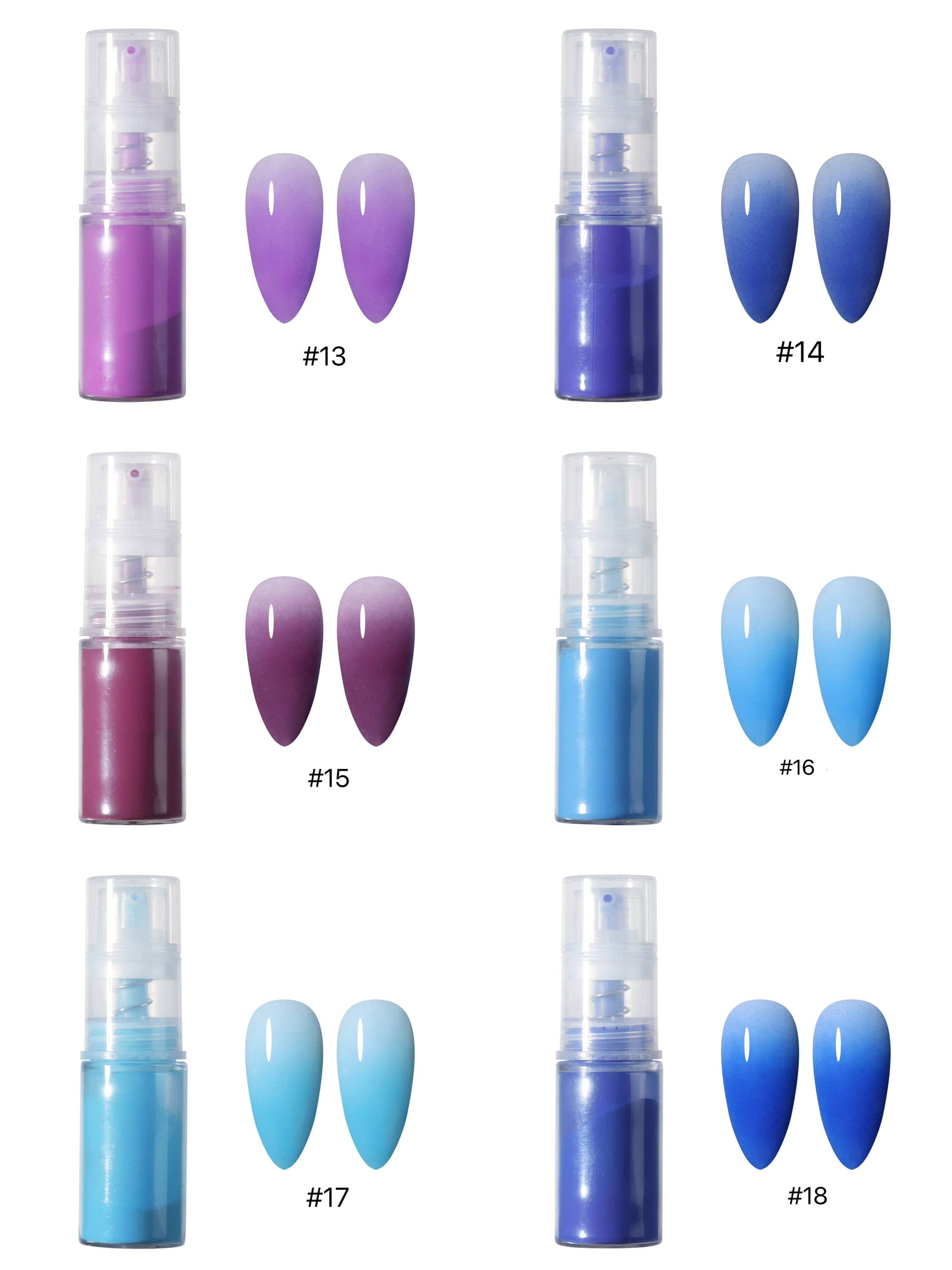 Ombre Pigment Powder Colour SprayMarine Colour Pack #13 to #18