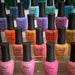 Assorted gel polish colours in pink, purple, orange, yellow, blue and green shades on sale