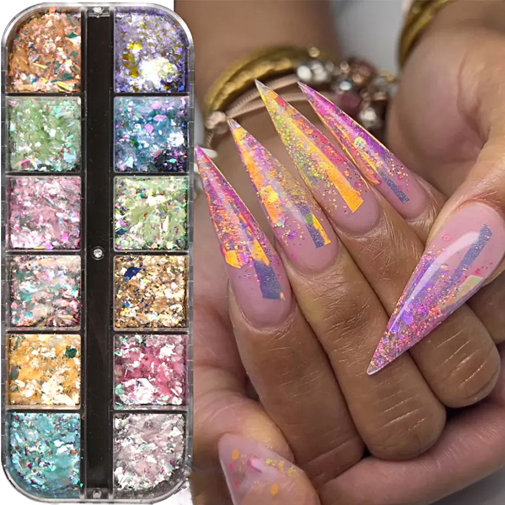 Mixed Nail Art Decoration Jars