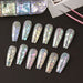 Opal aurora iridescent nail art flakes 12 colours nail art NSI Australia