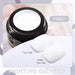 Born Pretty Painting Gel Pro PN07 piano white nail art gel pot with glossy top coat and matte top coat swatches