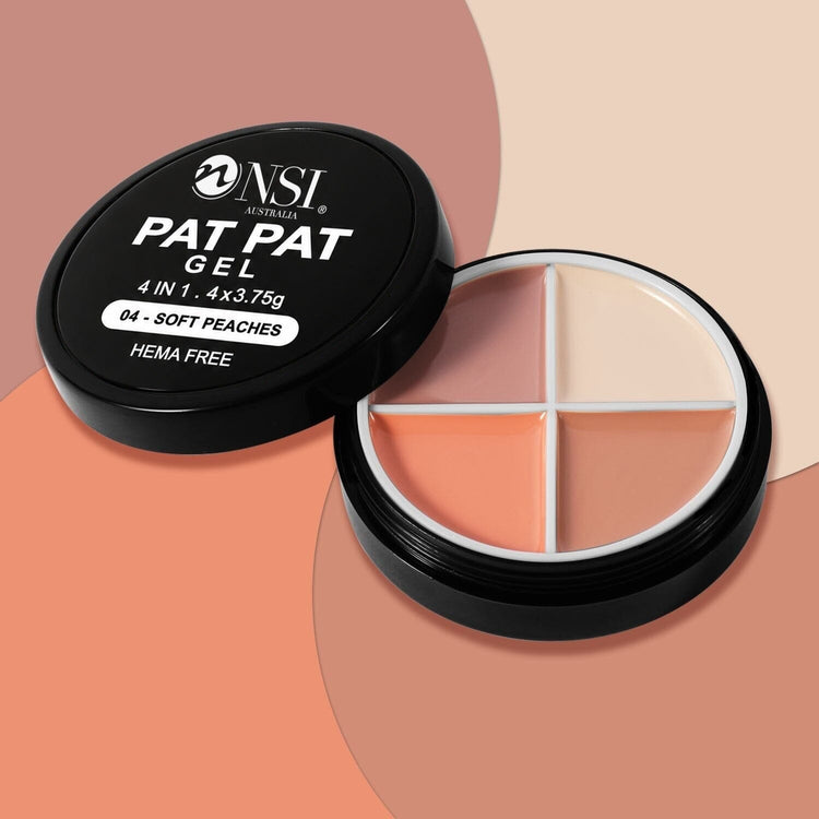 Pat Pat Gel mini jar, 4 colours, set 04 Soft Peaches