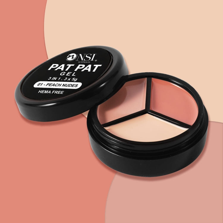 Pat Pat Gel mini jar, 3 colours, set 01 Peach Nudes