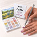 Pat Pat Gel Palette 16 colours 03 Soft Pastels kit: claw tool and cube sponge patting soft lilac ombre onto almond nails