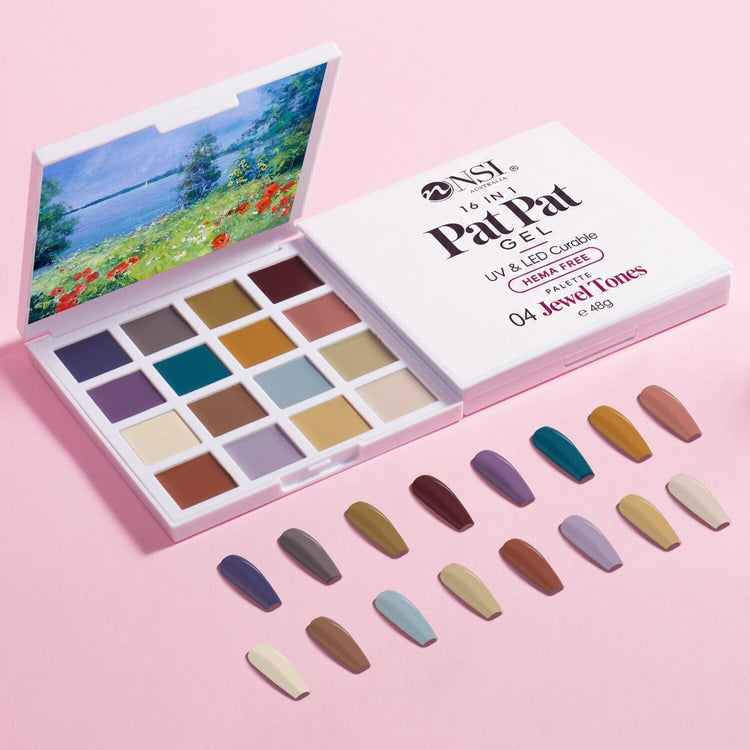 Pat Pat Gel Palette 16 colours, set 04 Jewel Tones