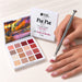 Pat Pat Gel 16-colour palette with the claw tool and a cube sponge, patting nude and berry ombre onto almond nails