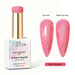 Nail Success Australia Peach Sparkle holographic gel polish with top coat and matte top coat swatches