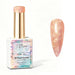 Peach Sunrise Aurora Pearl Gel Polish with peach pearl shimmer swatch and glossy nail finish