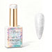 Pearl Whisper Aurora Pearl Gel Polish with white pearl shimmer swatch and glossy nail finish