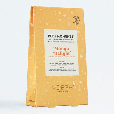 VOESH New York Pedi Moments Mango Delight DIY at-home spa pedicure kit box on white background