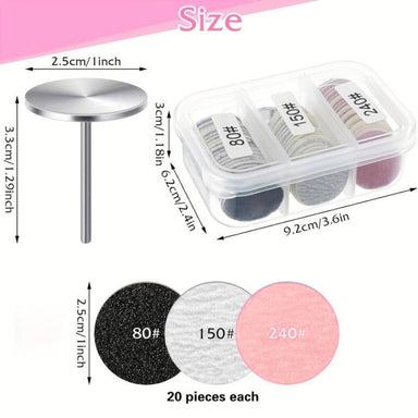 240 grit (20 each), case 9.2x6.2x3 cm
