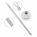 Stainless steel nail gel polish remover peeler scraper tool with textured grip and loop ends