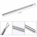 Stainless steel gel polish remover peeler scraper tool with 12.5cm length and textured grip