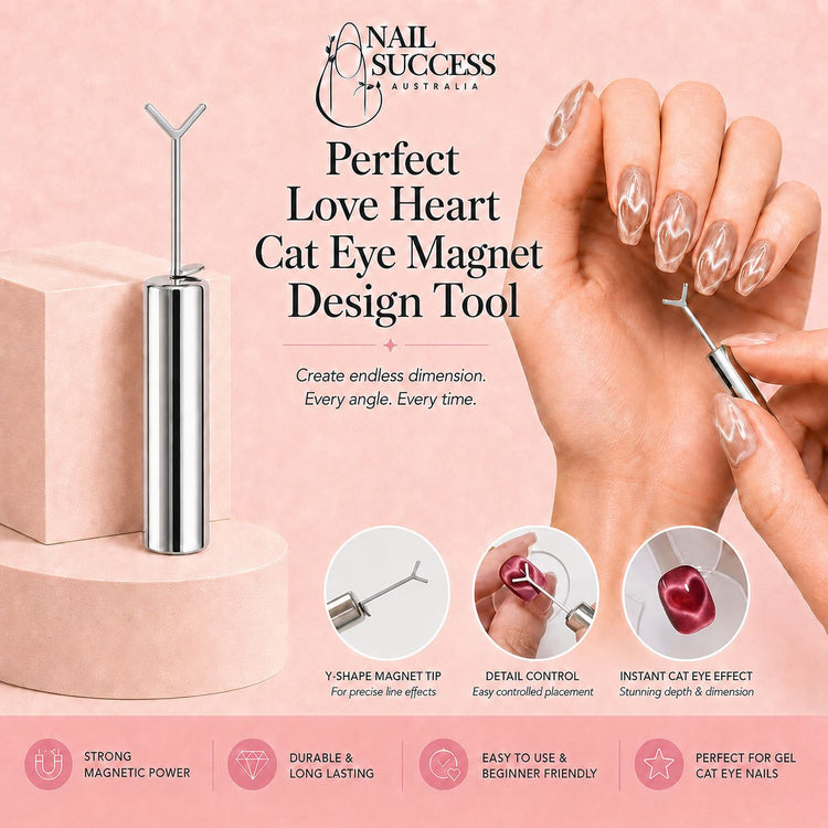 Perfect Love Heart Y-shaped cat-eye magnet design tool for precision magnetic gel nail art – Nail Success Australia