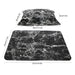 Black marble manicure arm rest pillow & table mat set — pillow 26×16×9 cm, mat 37×29 cm — NSI Australia