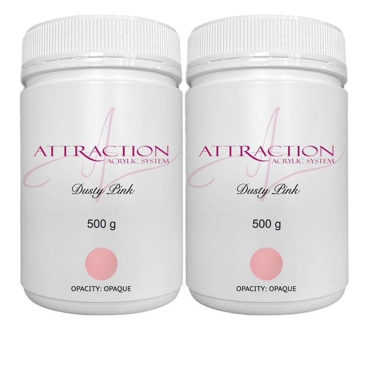 Pink Acrylic Powders1Kg(2x 500g Jar)Dusty Pink