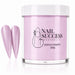 Dusty Pink 20 Passion acrylic nail powder in a 445 g tub with two matching stiletto nail swatches – Nail Success Australia