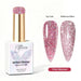 Nail Success Australia Pink Glimmer reflective glitter gel polish with top coat and reflective effect swatches