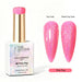 Nail Success Australia Pink Pop holographic gel polish with top coat and matte top coat swatches