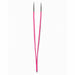 Pink fine point tweezers with slim angled tips for precise nail art placement, detailing and professional salon use
