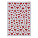 Red hearts nail art stickers — assorted sizes adhesive decals sheet STZ-C024, NSI Australia