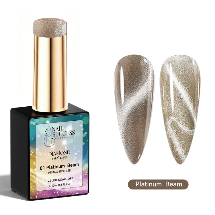 Platinum beam gel polish cat eye gel polish NSI Australia